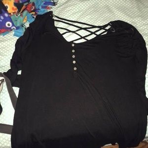 Black button down shirt